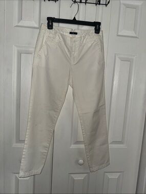GAP Off-White/Tan Button-Front Chinos